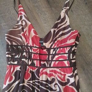 Vintage MAXI Bebe boho hippie sleeveless dress